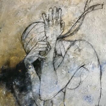 Schilderij getiteld "Turbulencias" door Cesar Ayllón, Origineel Kunstwerk, Olie