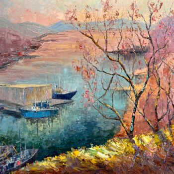 Pittura intitolato "Spring on Nikolskay…" da Evgeniya Polyudova, Opera d'arte originale, Olio