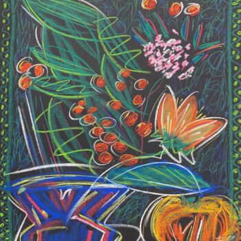 Disegno intitolato "Holding on to hope" da Yuliia Volodina, Opera d'arte originale, Pastello
