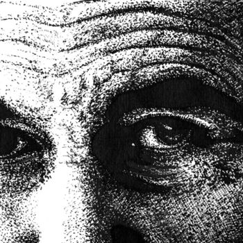 图画 标题为“The Eyes 6 / Глаза 6” 由Владимир Абаимов, 原创艺术品, 墨