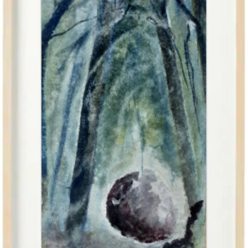 Painting titled "Mystère..." by Christophe Carton, Original Artwork, Watercolor