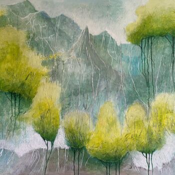 Pintura intitulada "Morning journey" por Natalie Aleksejeva (NatalieVerve), Obras de arte originais, Acrílico