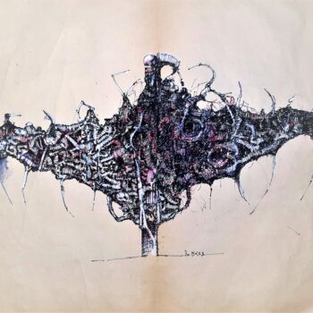 Dessin intitulée "Pommerland (3)" par Stephan Rodriguez Warnemünde, Œuvre d'art originale, Encre