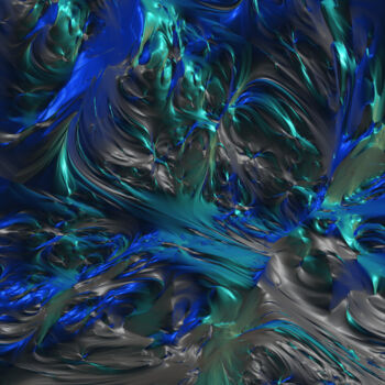 Digital Arts με τίτλο "Blue Wings" από Thomas Seebauer (FractopiaArt), Αυθεντικά έργα τέχνης, Ψηφιακή ζωγραφική Τοποθετήθηκε…