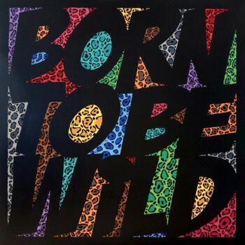 Painting titled "Born To Wild (panth…" by Jean Jam, Original Artwork, Acrylic Mounted on Wood Stretcher frame