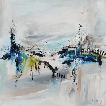 Painting titled "Les 4 sages - table…" by Âme Sauvage, Original Artwork, Acrylic Mounted on Wood Stretcher frame