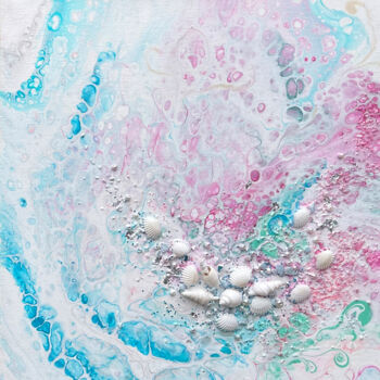 Pintura intitulada "White Shore II" por Violeta Kom, Obras de arte originais, Acrílico
