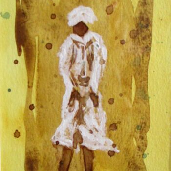 Peinture intitulée "Pèlerin de la Paix…" par Jacqueline Pascaud, Œuvre d'art originale, Aquarelle Monté sur Autre panneau ri…