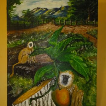 Peinture intitulée "Can't stop nature" par Titus Chege, Œuvre d'art originale, Acrylique Monté sur Châssis en bois
