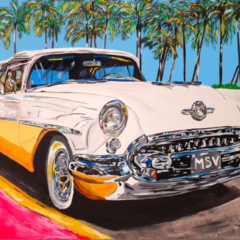 Pintura intitulada "Ocean Drive" por Maria Sabrina Viviani, Obras de arte originais, Acrílico Montado em Armação em madeira