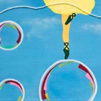 Ζωγραφική με τίτλο "Ballet de bulles1" από Art Et Inclusion Exposition, Αυθεντικά έργα τέχνης, Ακρυλικό