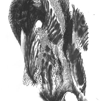 Drawing titled "Emanation 0199 (Dar…" by Alex Henk, Original Artwork, Ink