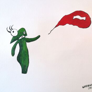 Peinture intitulée "Ballon de respect" par Wabyanko, Œuvre d'art originale, Acrylique
