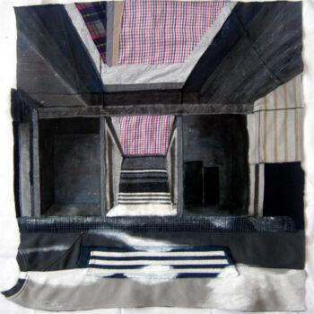 Arte textil titulada "Squareness Prevails…" por Sonja Salomäki, Obra de arte original, Almazuela 