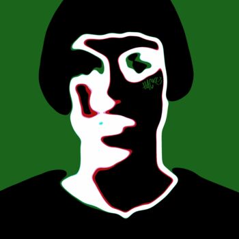 Printmaking titled "HACKD Petra!" by Hackdbrain, Original Artwork, Digital Painting Mounted on Plexiglass