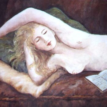 Painting titled "Annabelle" by Géraldine Streichert, Original Artwork, Oil