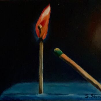 Pintura intitulada "Just a moment" por Svetlana Stovba, Obras de arte originais, Óleo