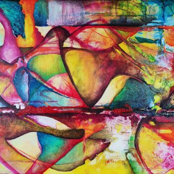 Peinture intitulée "Landscape Arcturian…" par Carlos Paredes Colin, Œuvre d'art originale, Acrylique