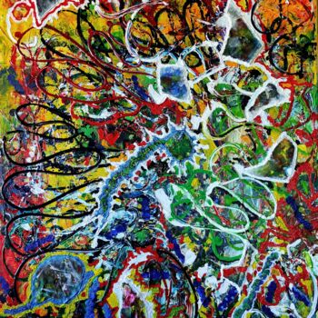 Peinture intitulée "The frequency of a…" par Carlos Paredes Colin, Œuvre d'art originale, Acrylique