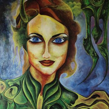 Ζωγραφική με τίτλο "Lilith Part 3 (Old…" από Carlos Paredes Colin, Αυθεντικά έργα τέχνης, Ακρυλικό
