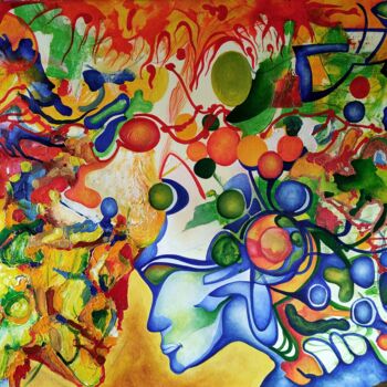 「Genetic architectur…」というタイトルの絵画 Carlos Paredes Colinによって, オリジナルのアートワーク, アクリル