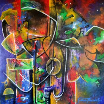 Painting titled "Path to Arcturian H…" by Carlos Paredes Colin, Original Artwork, Acrylic
