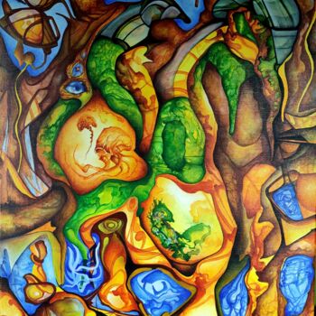 Peinture intitulée "Experiment Part 1" par Carlos Paredes Colin, Œuvre d'art originale, Acrylique