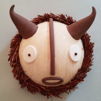 Sculpture titled "Kilim" by Céline Sicard, Original Artwork, Ceramics