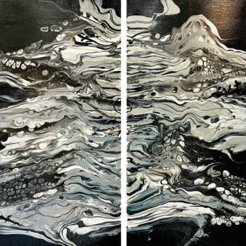 Pintura intitulada "Thoughts" por Violeta Kom, Obras de arte originais, Acrílico