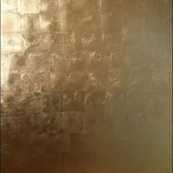 Malerei mit dem Titel "Aurum vel Vitrum II" von Adriana Plucha, Original-Kunstwerk, Schablone Auf Keilrahmen aus Holz montie…