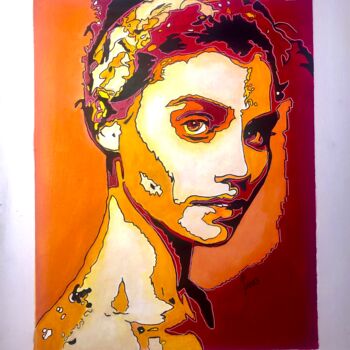 Peinture intitulée "Regard sur la Vie" par Annie Predal, Œuvre d'art originale, Acrylique Monté sur Autre panneau rigide