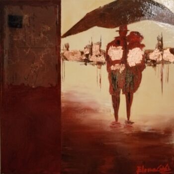 Painting titled "SERIE OMBRELLI 323" by Eleonora Cavaliere, Original Artwork, Oil