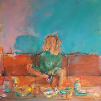 Peinture intitulée "Quelle soirée!!!!" par Isabelle Cotillard, Œuvre d'art originale, Huile Monté sur Châssis en bois