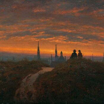 Painting titled "Vue de Dresde au co…" by Carl Gustav Carus, Original Artwork, Oil