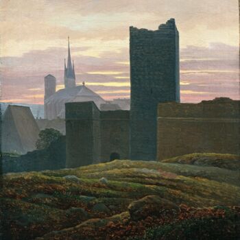 Painting titled "Château impérial, E…" by Carl Gustav Carus, Original Artwork, Oil