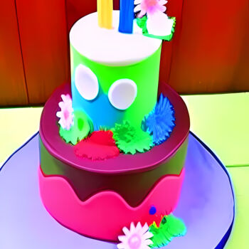 Digital Arts titled "BIRTHDAY CAKES 29" by Mahesh Tolani, Original Artwork, Digital Painting