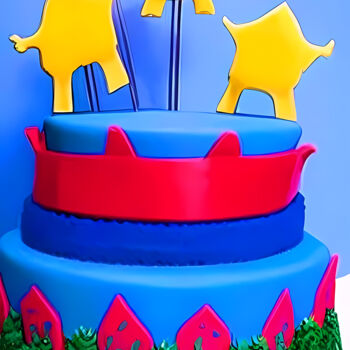 Digital Arts με τίτλο "BIRTHDAY CAKES 32" από Mahesh Tolani, Αυθεντικά έργα τέχνης, Ψηφιακή ζωγραφική