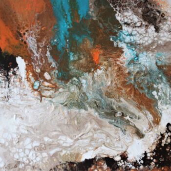 Malarstwo zatytułowany „EFFET MER / FOAM” autorstwa Michele Madeleine Guillot, Oryginalna praca, Akryl Zamontowany na Drewni…