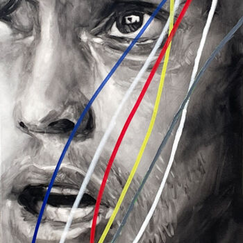 Peinture intitulée "Time 50 x 70 cm" par Irjan Moussin, Œuvre d'art originale, Huile