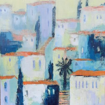 Painting titled "Las Violetas" by Jill Carrott, Original Artwork, Acrylic