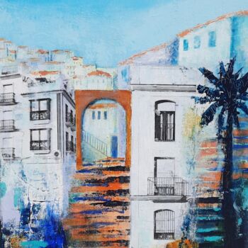 Painting titled "Calle Calzada" by Jill Carrott, Original Artwork, Acrylic