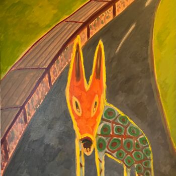 Painting titled "Don’t think twice" by Karl Knaup, Original Artwork, Oil Mounted on Wood Stretcher frame