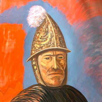 Painting titled "Major Tom" by Karl Knaup, Original Artwork, Oil