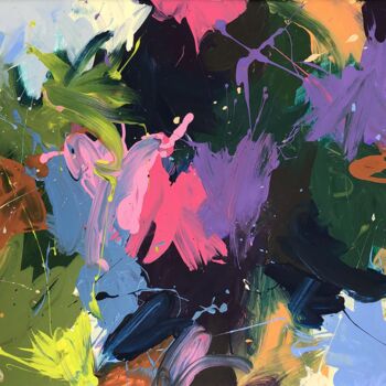 Malerei mit dem Titel "Party Time" von David Clare, Original-Kunstwerk, Acryl Auf Keilrahmen aus Holz montiert