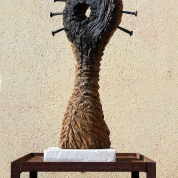 Skulptur mit dem Titel "ArteFakt" von Matthias Trott, Original-Kunstwerk, Holz