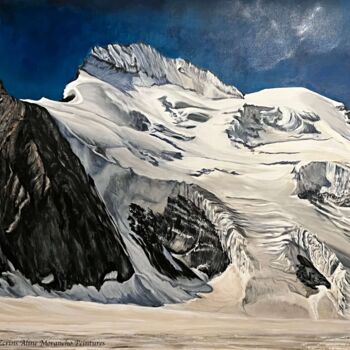 Painting titled "DOME ET BARRE DES E…" by Aline Morancho, Original Artwork, Acrylic