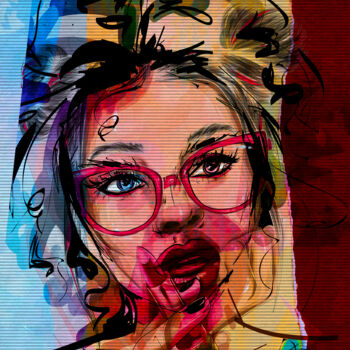 Digital Arts με τίτλο "Too Much Lipstick" από Paulo Themudo, Αυθεντικά έργα τέχνης, Φωτογραφία Μοντάζ