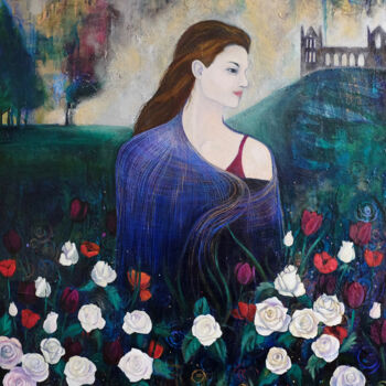 Painting titled "Secret Garden" by Dawn Rodger, Original Artwork, Oil