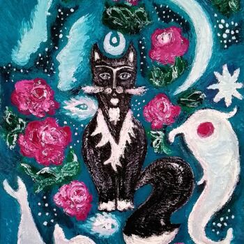 Peinture intitulée "Magical dreams of t…" par Karolina Ingo (Karolina Navi -Ingo), Œuvre d'art originale, Tempera
