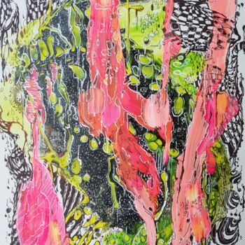 「orange breeze」というタイトルの絵画 Sergei Safaevによって, オリジナルのアートワーク, アクリル